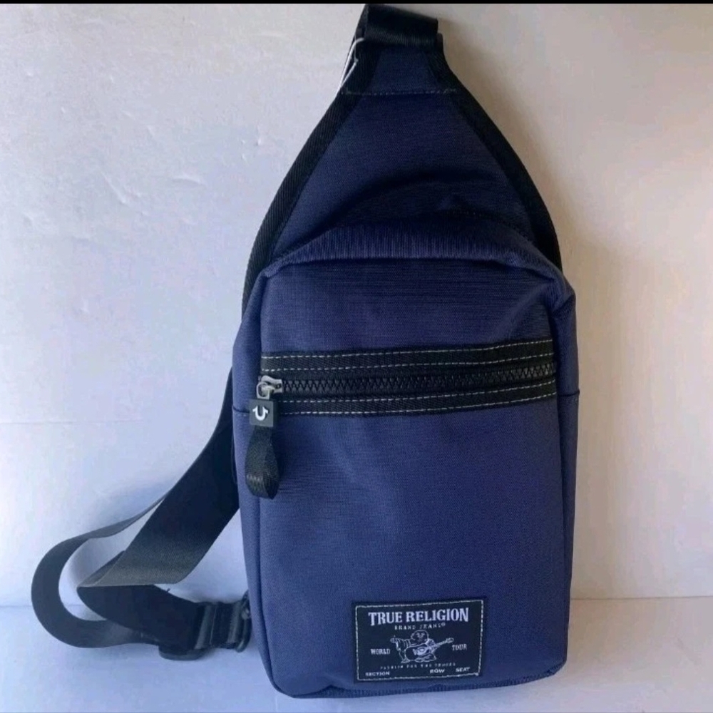 True Religion Blue Crossbody Sling Bag